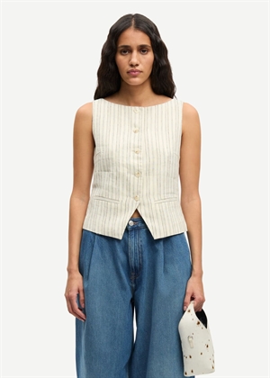 Saloves vest 14329 Bone stripe Samsøe